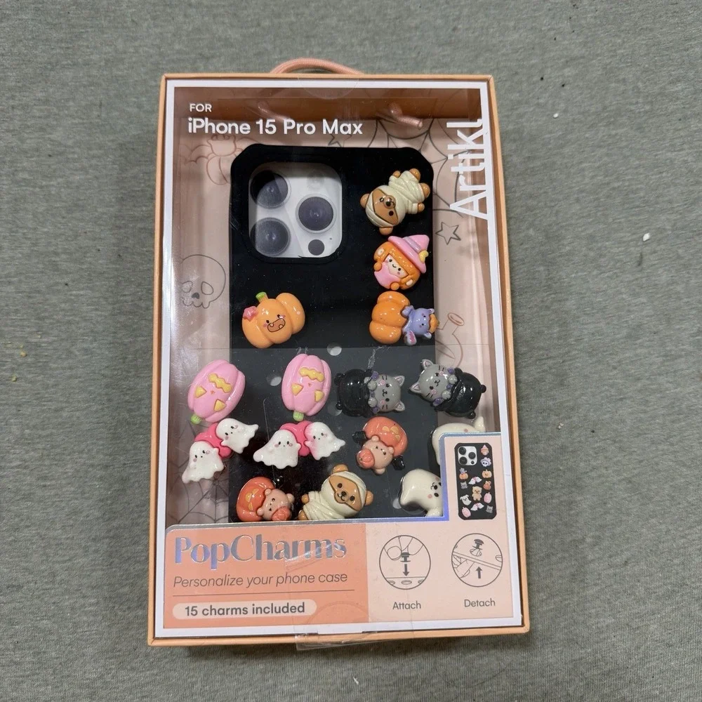 Artikl iPhone 15 Pro Max POP CHARMS HALLOWEEN  Phone Case with 15 Charms